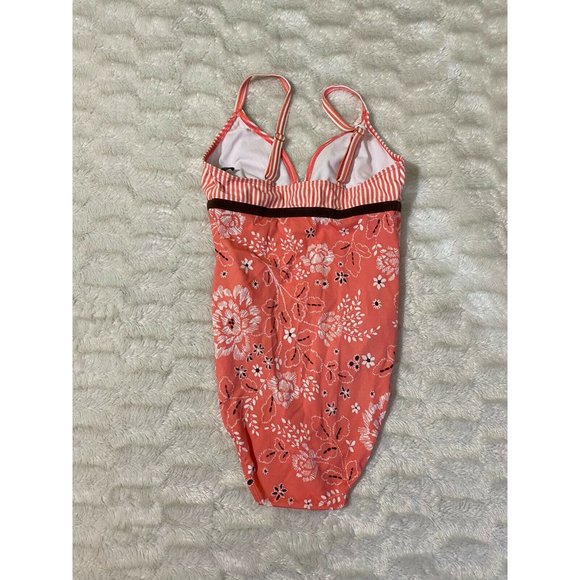 Liz Claiborne Women's One Piece Size 8 Pink Orange Swimsuit swimwear - Picture 2 of 7